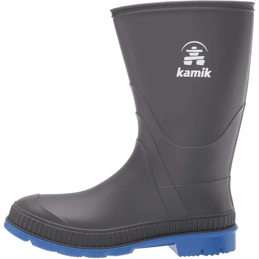 Kamik Kids Charcoal and Blue Rain Boots Size Little Kids 3 NWOB 😊 NEVER WORN